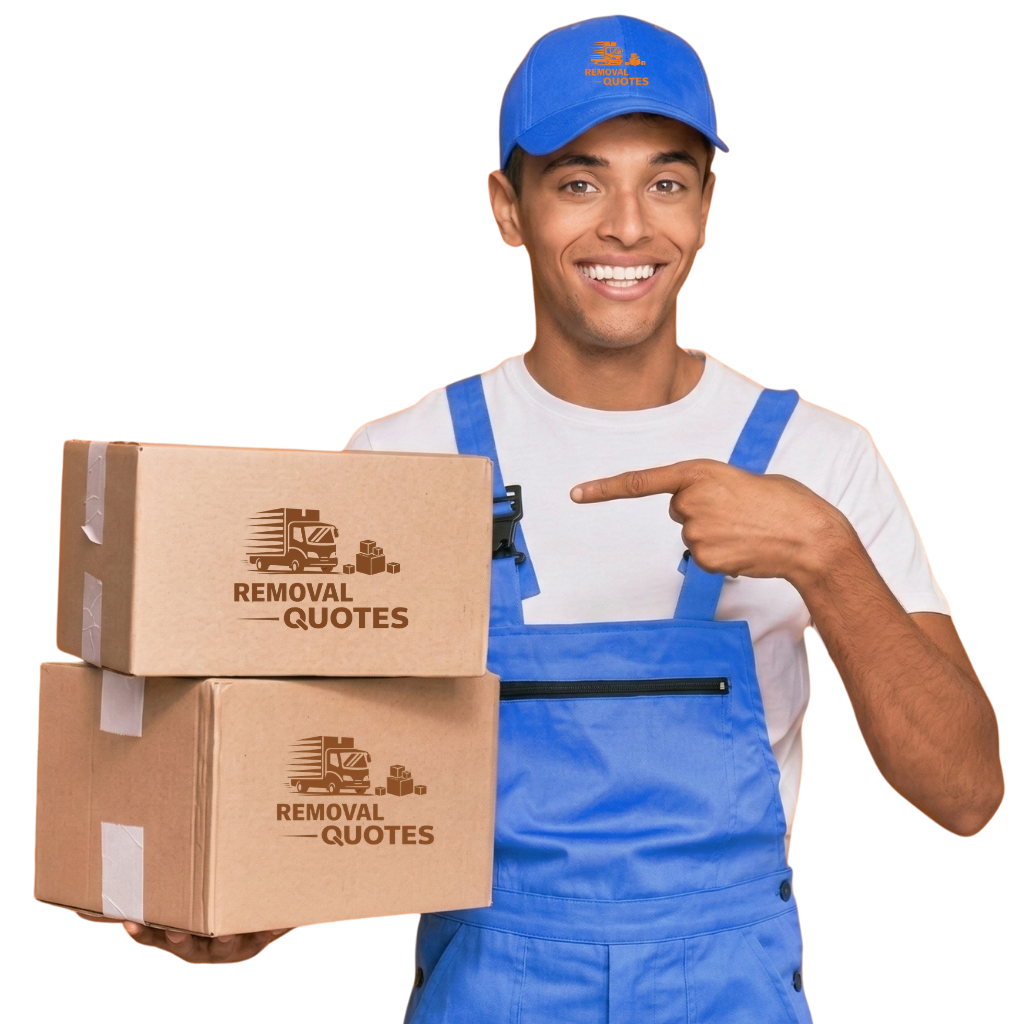 Removalist with boxes